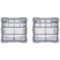 vidaXL Organizadores multicajones con 12 cajones 2 uds 26,5x16x26 cm vidaXL Organizadores multicajones con 12 cajones 2 uds 26,5x16x26 cm
