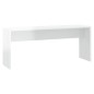 vidaXL Juego de comedor 3 piezas madera contrachapada blanco brillante vidaXL Juego de comedor 3 piezas madera contrachapada blanco brillante