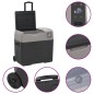 vidaXL Nevera con ruedas y asa polipropileno negro y gris 40 L vidaXL Nevera con ruedas y asa polipropileno negro y gris 40 L