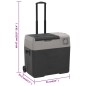 vidaXL Nevera con ruedas y asa polipropileno negro y gris 40 L vidaXL Nevera con ruedas y asa polipropileno negro y gris 40 L