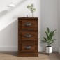 vidaXL Aparador de madera contrachapada marrón roble 36x35,5x67,5 cm