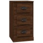 vidaXL Aparador de madera contrachapada marrón roble 36x35,5x67,5 cm