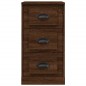 vidaXL Aparador de madera contrachapada marrón roble 36x35,5x67,5 cm