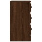 vidaXL Aparador de madera contrachapada marrón roble 36x35,5x67,5 cm