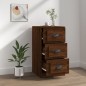 vidaXL Aparador de madera contrachapada marrón roble 36x35,5x67,5 cm