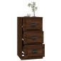 vidaXL Aparador de madera contrachapada marrón roble 36x35,5x67,5 cm