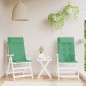 vidaXL Cojines de silla con respaldo alto 2 uds tela Oxford verde vidaXL Cojines de silla con respaldo alto 2 uds tela Oxford verde