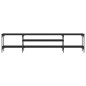vidaXL Mueble TV madera ingeniería y hierro negro 201x35x45 cm vidaXL Mueble TV madera ingeniería y hierro negro 201x35x45 cm