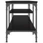 vidaXL Mueble TV madera ingeniería y hierro negro 201x35x45 cm vidaXL Mueble TV madera ingeniería y hierro negro 201x35x45 cm