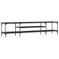 vidaXL Mueble TV madera ingeniería y hierro negro 201x35x45 cm vidaXL Mueble TV madera ingeniería y hierro negro 201x35x45 cm