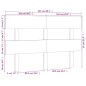 vidaXL Cabecero de cama madera maciza de pino negro 204x3x81 cm vidaXL Cabecero de cama madera maciza de pino negro 204x3x81 cm