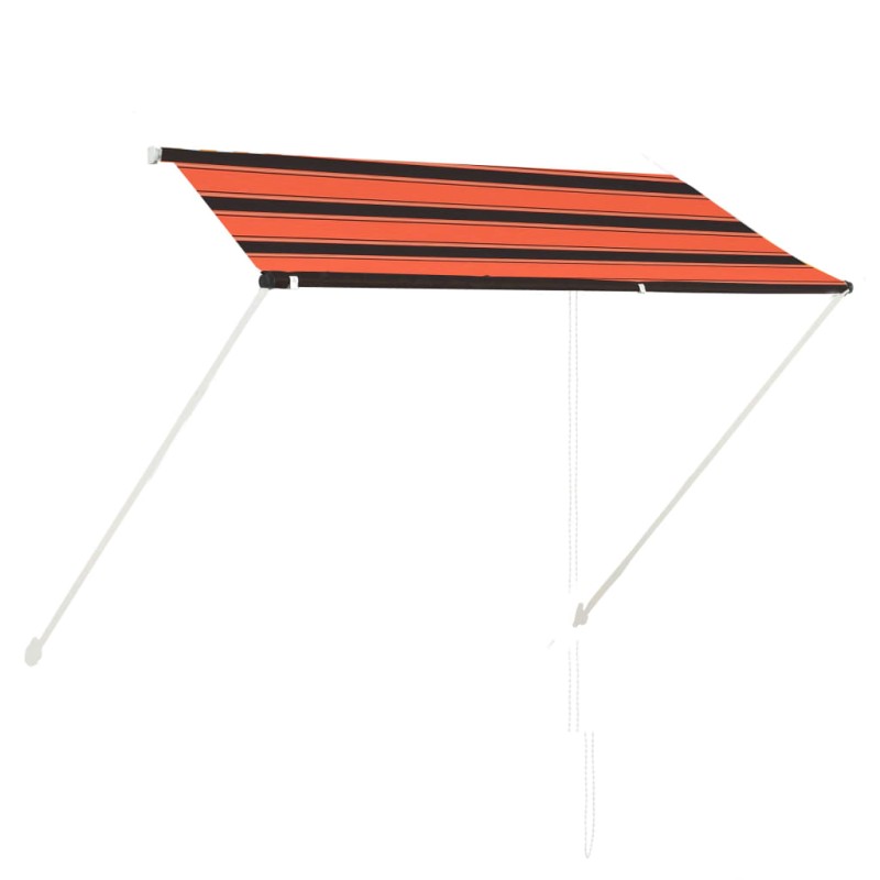 vidaXL Toldo retráctil naranja y marrón 250x150 cm vidaXL Toldo retráctil naranja y marrón 250x150 cm