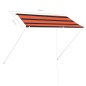 vidaXL Toldo retráctil naranja y marrón 250x150 cm vidaXL Toldo retráctil naranja y marrón 250x150 cm