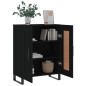 vidaXL Aparador de madera de ingeniería negro 69,5x34x90 cm vidaXL Aparador de madera de ingeniería negro 69,5x34x90 cm