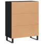 vidaXL Aparador de madera de ingeniería negro 69,5x34x90 cm vidaXL Aparador de madera de ingeniería negro 69,5x34x90 cm