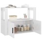 vidaXL Aparador de madera contrachapada blanco brillante 80x30x60 cm vidaXL Aparador de madera contrachapada blanco brillante 80x30x60 cm