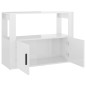 vidaXL Aparador de madera contrachapada blanco brillante 80x30x60 cm vidaXL Aparador de madera contrachapada blanco brillante 80x30x60 cm