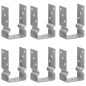 vidaXL Anclajes de valla 6 uds acero galvanizado plateado 9x6x15 cm vidaXL Anclajes de valla 6 uds acero galvanizado plateado 9x6x15 cm