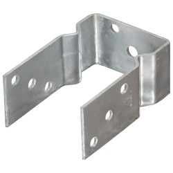 vidaXL Anclajes de valla 6 uds acero galvanizado plateado 9x6x15 cm