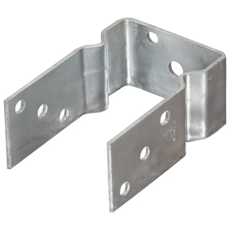vidaXL Anclajes de valla 6 uds acero galvanizado plateado 9x6x15 cm