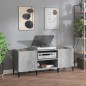 vidaXL Mueble discos madera contrachapada gris hormigón 121x38x48 cm vidaXL Mueble discos madera contrachapada gris hormigón 121x38x48 cm