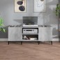 vidaXL Mueble discos madera contrachapada gris hormigón 121x38x48 cm vidaXL Mueble discos madera contrachapada gris hormigón 121x38x48 cm