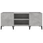 vidaXL Mueble discos madera contrachapada gris hormigón 121x38x48 cm vidaXL Mueble discos madera contrachapada gris hormigón 121x38x48 cm