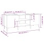 vidaXL Mueble discos madera contrachapada gris hormigón 121x38x48 cm vidaXL Mueble discos madera contrachapada gris hormigón 121x38x48 cm