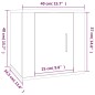 vidaXL Mueble para TV de pared roble marrón 40x34,5x40 cm