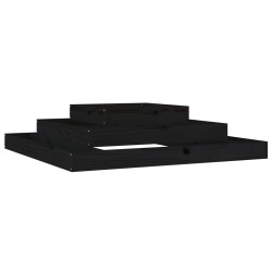 vidaXL Jardinera madera maciza de pino negro 110x110x27 cm