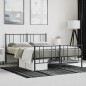 vidaXL Estructura de cama con cabecero y pie metal negro 120x190 cm