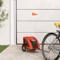 vidaXL Remolque de bicicleta mascotas hierro tela Oxford naranja vidaXL Remolque de bicicleta mascotas hierro tela Oxford naranja