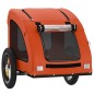 vidaXL Remolque de bicicleta mascotas hierro tela Oxford naranja vidaXL Remolque de bicicleta mascotas hierro tela Oxford naranja