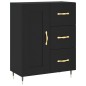 vidaXL Aparador de madera de ingeniería negro 69,5x34x90 cm vidaXL Aparador de madera de ingeniería negro 69,5x34x90 cm