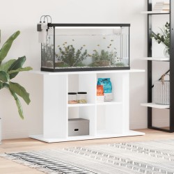 vidaXL Soporte de acuario madera ingeniería blanco brillo 100x40x60 cm
