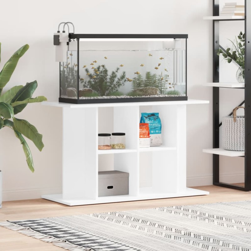 vidaXL Soporte de acuario madera ingeniería blanco brillo 100x40x60 cm vidaXL Soporte de acuario madera ingeniería blanco brillo 100x40x60 cm