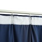 vidaXL Cortinas opacas ganchos 2 pzas terciopelo azul oscuro 140x245cm