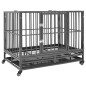vidaXL Jaula de perro resistente con ruedas acero 92x62x76 cm vidaXL Jaula de perro resistente con ruedas acero 92x62x76 cm