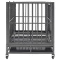 vidaXL Jaula de perro resistente con ruedas acero 92x62x76 cm vidaXL Jaula de perro resistente con ruedas acero 92x62x76 cm