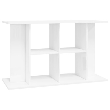 vidaXL Soporte de acuario madera ingeniería blanco brillo 100x40x60 cm