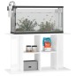 vidaXL Soporte de acuario madera ingeniería blanco brillo 100x40x60 cm vidaXL Soporte de acuario madera ingeniería blanco brillo 100x40x60 cm