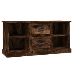 vidaXL Mueble de TV madera contrachapada roble ahumado 99,5x35,5x48 cm