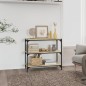 vidaXL Estantería contrachapada y acero roble Sonoma 80x33x70,5 cm