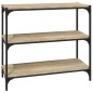 vidaXL Estantería contrachapada y acero roble Sonoma 80x33x70,5 cm