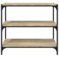 vidaXL Estantería contrachapada y acero roble Sonoma 80x33x70,5 cm