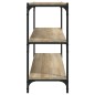vidaXL Estantería contrachapada y acero roble Sonoma 80x33x70,5 cm