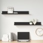 vidaXL Estantes de pared 2 uds madera maciza de pino negro 80x11x9 cm vidaXL Estantes de pared 2 uds madera maciza de pino negro 80x11x9 cm