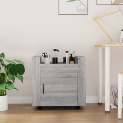 vidaXL Carrito de escritorio contrachapada gris Sonoma 60x45x60 cm