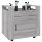 vidaXL Carrito de escritorio contrachapada gris Sonoma 60x45x60 cm vidaXL Carrito de escritorio contrachapada gris Sonoma 60x45x60 cm