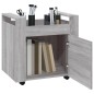 vidaXL Carrito de escritorio contrachapada gris Sonoma 60x45x60 cm vidaXL Carrito de escritorio contrachapada gris Sonoma 60x45x60 cm